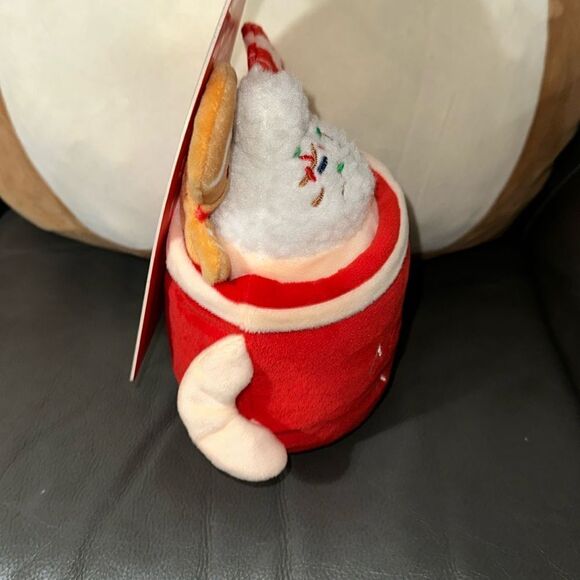 Hallmark Plush Mugs & Kisses Red Gingerbread Candy Squeaky Dog Toy Chews - Picture 6 of 11